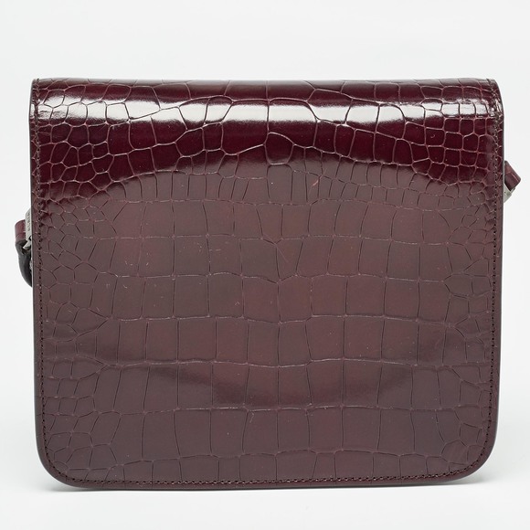 ALAIA Burgundy Embossed Leather Crossbody Bag - Picture 4 of 8